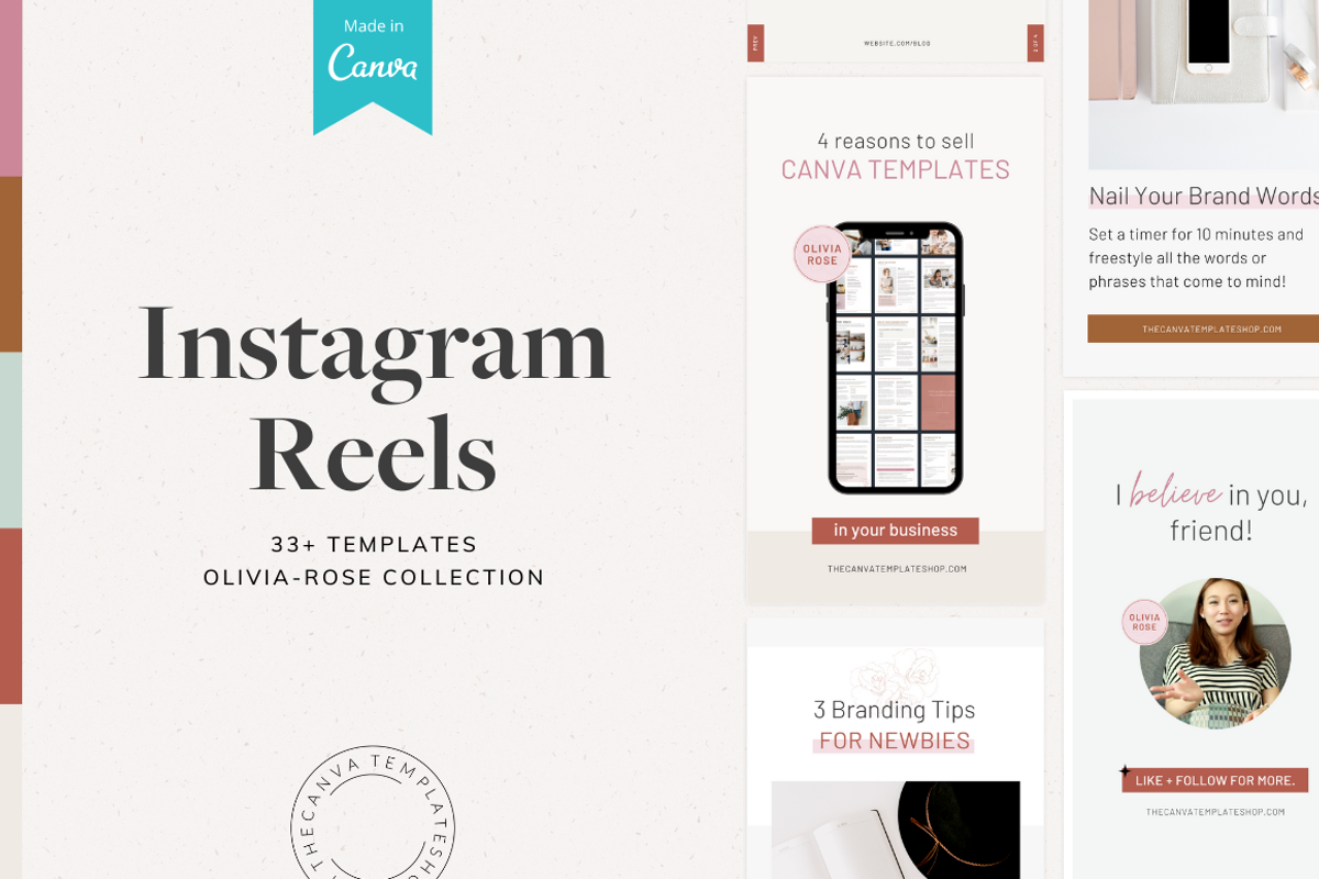 Olivia-Rose Reels Canva Templates, a Social Media Template by The Canva Template Shop (Photo 1 of 7)