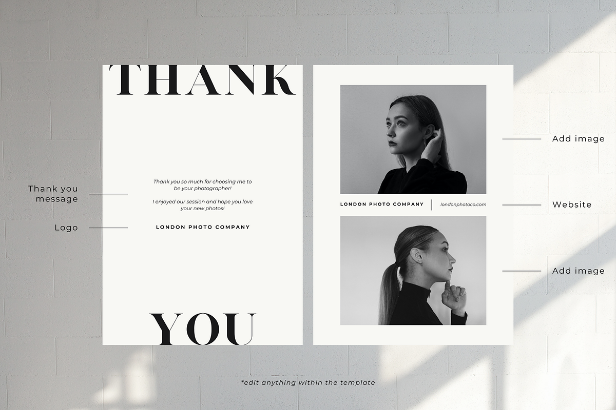 Photographer Thank You Card Template, a Card Template by Blush Created (Photo 6 of 8)