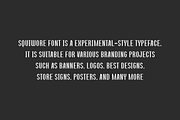 Squiwore - Experimental Font, a Sans Serif Font by QR Design Studio (Thumbnail 5 of 8)