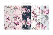 Hanami, Peonies and Sakura Patterns, a Wallpaper Graphic by Pink Linen (Thumbnail 3 of 10)