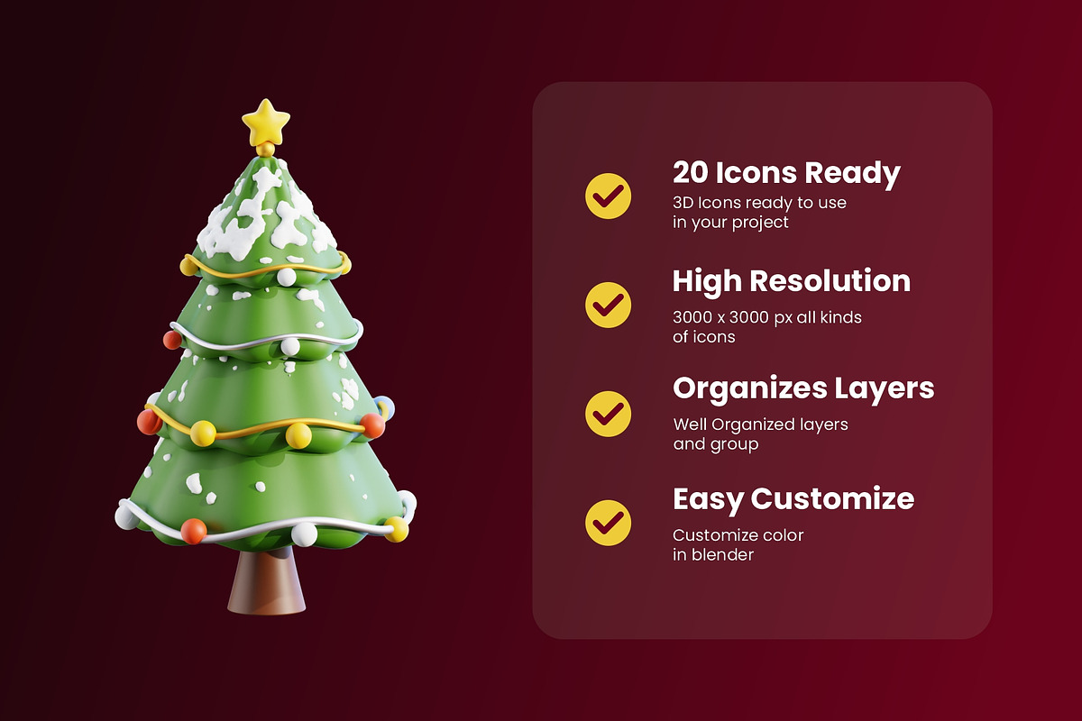 Christmas 3D Icon Pack, a 3D by Home Studio (Photo 3 of 6)