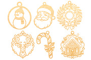 18 Christmas Earrings Laser Cut, an Object Graphic by DreamCafeArt (Thumbnail 7 of 7)