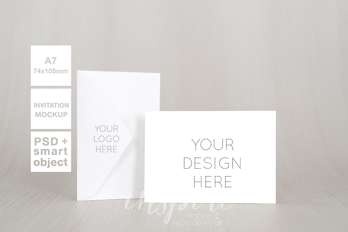 A7 Card/Invitation Nordic Mockup, a Print Template by Inspire Mockups (Photo 3 of 7)