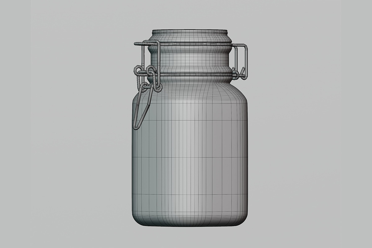 Kitchen glass jar, an Object 3D Model by fahad121 (Photo 4 of 5)