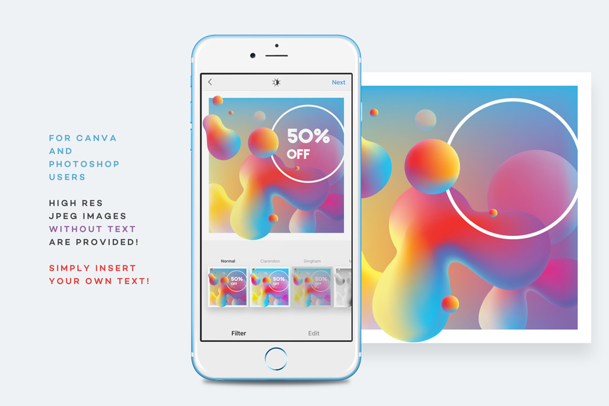 Vibrant Instagram Posts and Stories, a Texture Graphic by Polar Vectors (Photo 4 of 14)