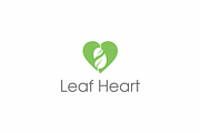 Leaf Heart Logo Template, a Branding & Logo Template by yopie (Thumbnail 1 of 3)