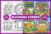 Blooming Corner Bold Easy Coloring, a Decorative Illustration by Design Station (Thumbnail 1 of 4)