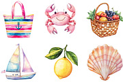 Preppy Summer Coastal Girl Clipart, an Illustration by Designking (Thumbnail 4 of 5)