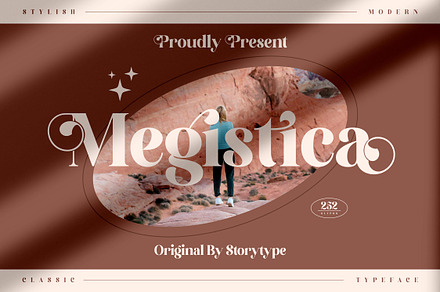 Megistica Modern Serif Font, a Script Font by Storytype Studio