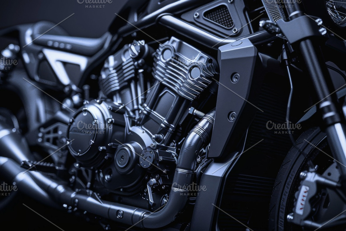 31 Motorcycle engines, a Transportation Photo by Handmadefont (Photo 29 of 33)