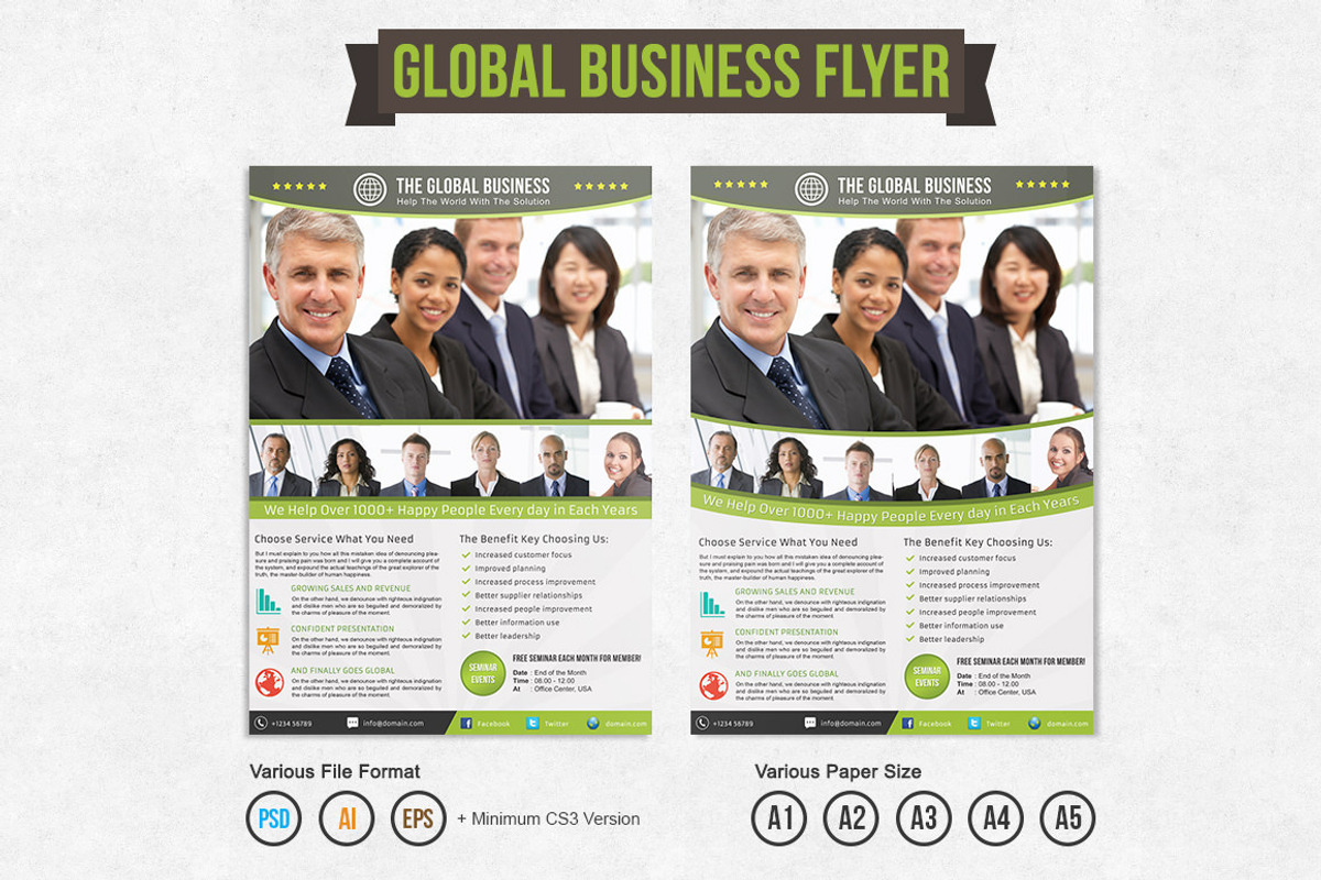 Global Business Flyer Template, a Flyer Template by Affantjie Photowork (Photo 1 of 4)