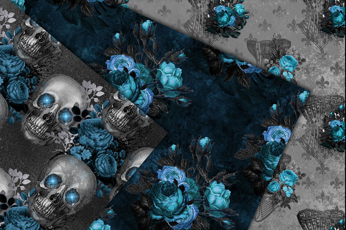 Vampire Glamour Digital Paper, a Pattern Graphic by Digital Curio