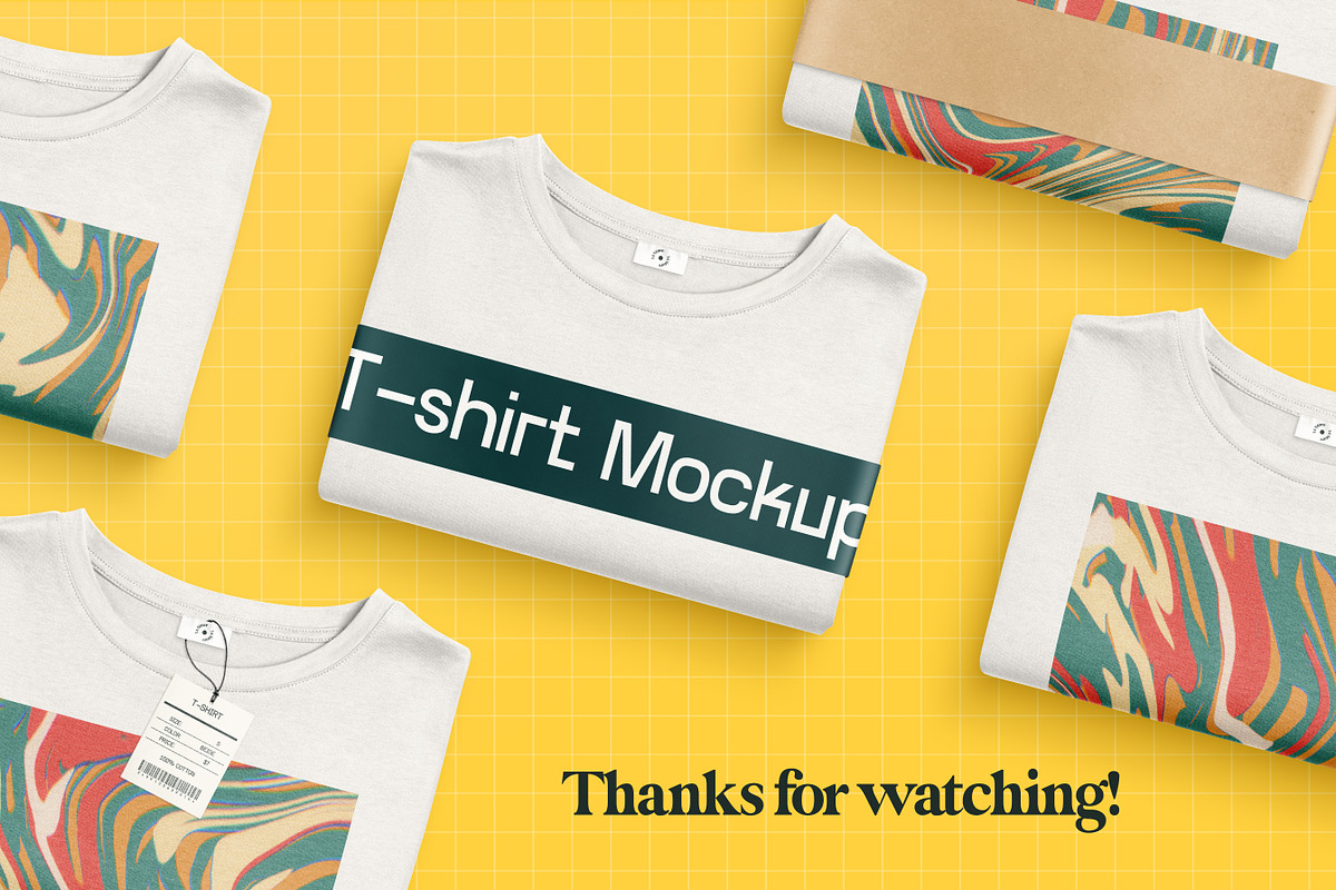 Folded T-Shirt PSD Mockup, a Shirt Mockup by 34store (Photo 5 of 5)