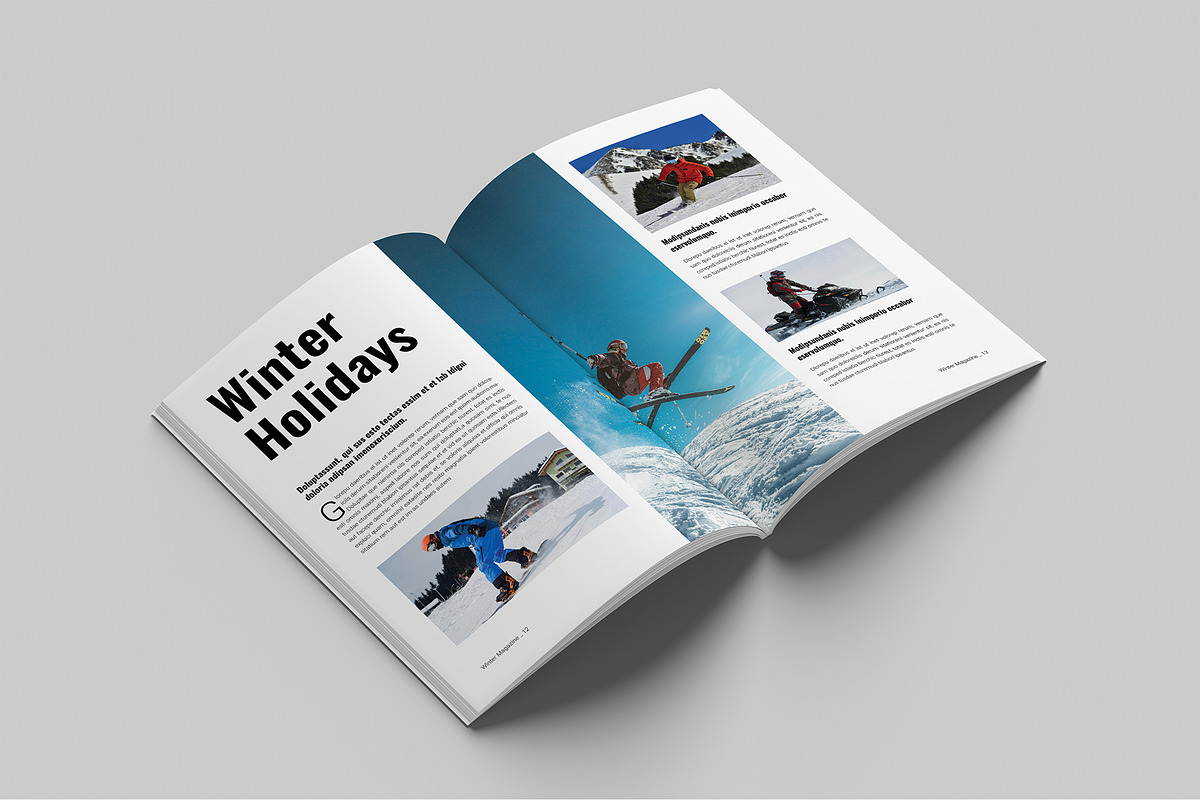 Winter Travel Magazine Template, a Magazine Template by Cleffon_Graphic_Studio (Photo 7 of 11)