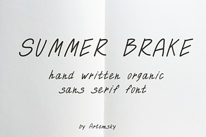 Organic Sans Serif Hand Written Font