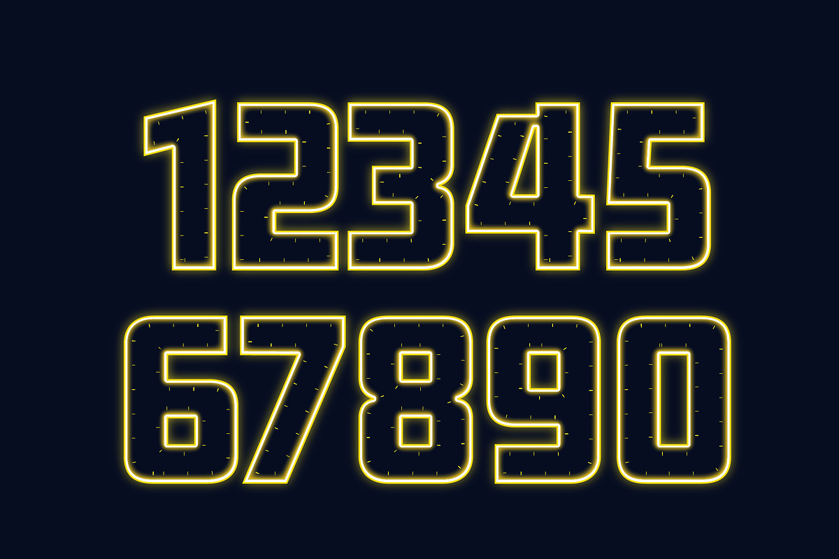 Futuristic Neon Outline Text Effect preview 2