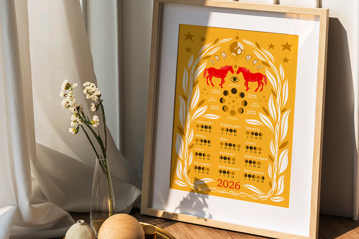 2026 Lunar Calendar Creator, an Object Graphic by Alina Sh (Photo 14 of 16)