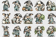 Farm Bunny Clipart, an Animal Illustration by Rose Art (Thumbnail 2 of 6)