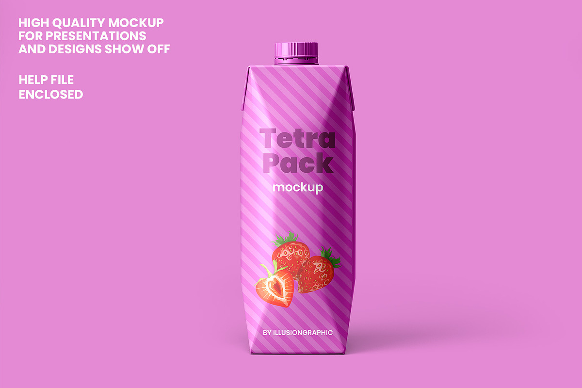Tetra Pak Prisma Pack Mockup, a Packaging Mockup by Illusiongraphic (Photo 2 of 13)