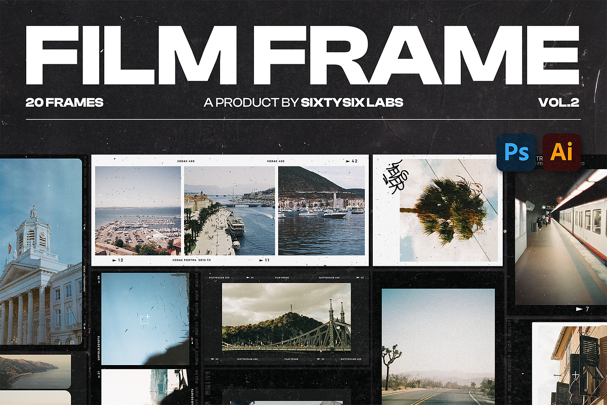 New Film Frame & Polaroid Bundle, a Mockup by Sixtysix Labs (Photo 7 of 18)