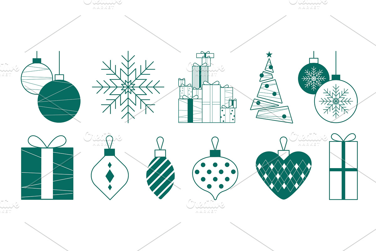 Minimalist Christmas card design, an Object Illustration by art PVP - market