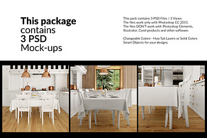 Tablecloth & Kitchen Mockup Set