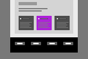 Editable Web Design Wireframe Layout, a Wireframe Template by MightyDesign (Thumbnail 6 of 9)
