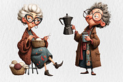 Quirky Grandma Clipart, an Illustration by Rose Art (Thumbnail 6 of 6)