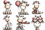 Cute Funny Giraffe - Whimsical Clipa, an Illustration by DreamPrint404 (Thumbnail 3 of 6)