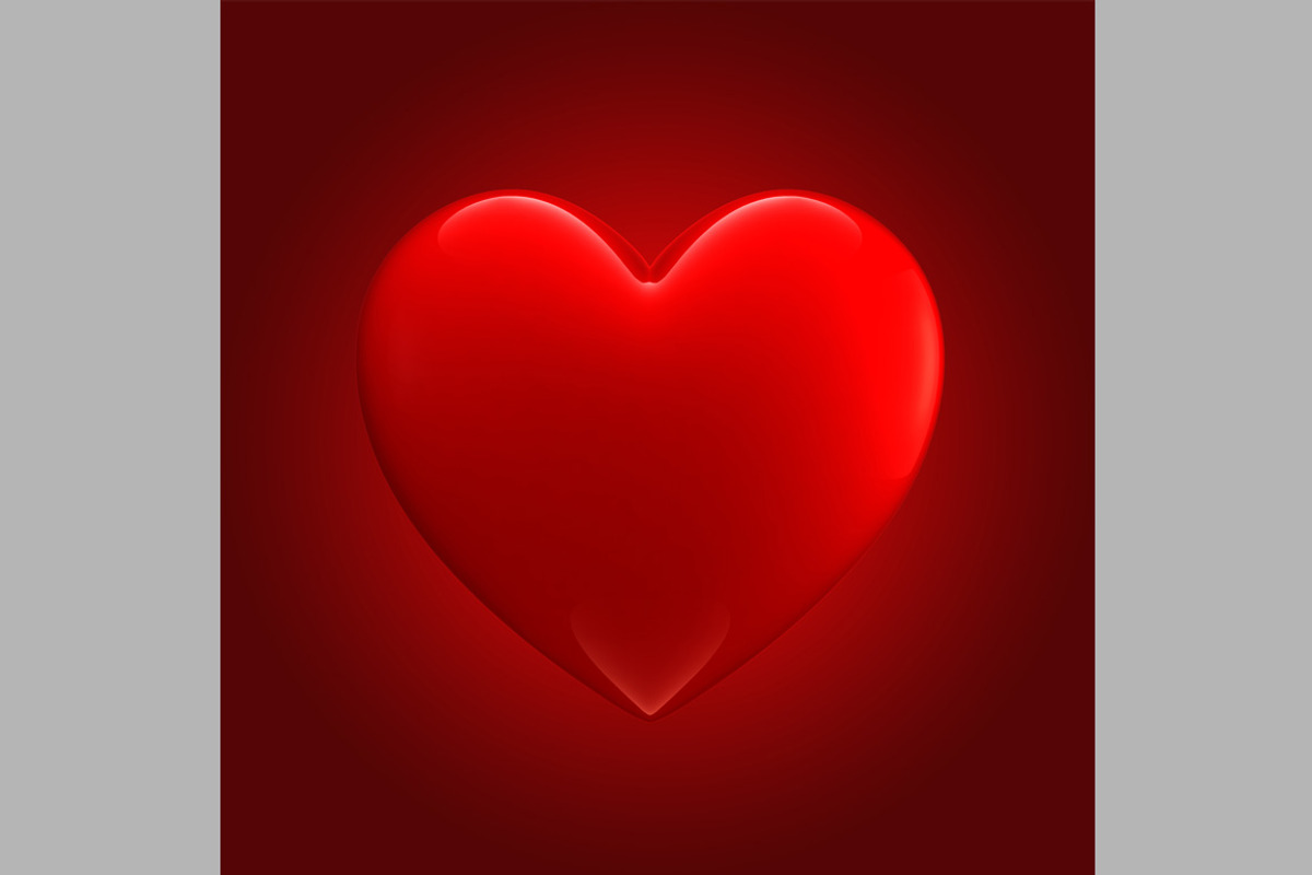 Red Glossy Heart Shape, an Object Graphic by Industrial Artworks (Photo 1 of 2)