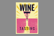 Wine grunge vector poster set., a Food Illustration by PoPaShop (Thumbnail 5 of 11)