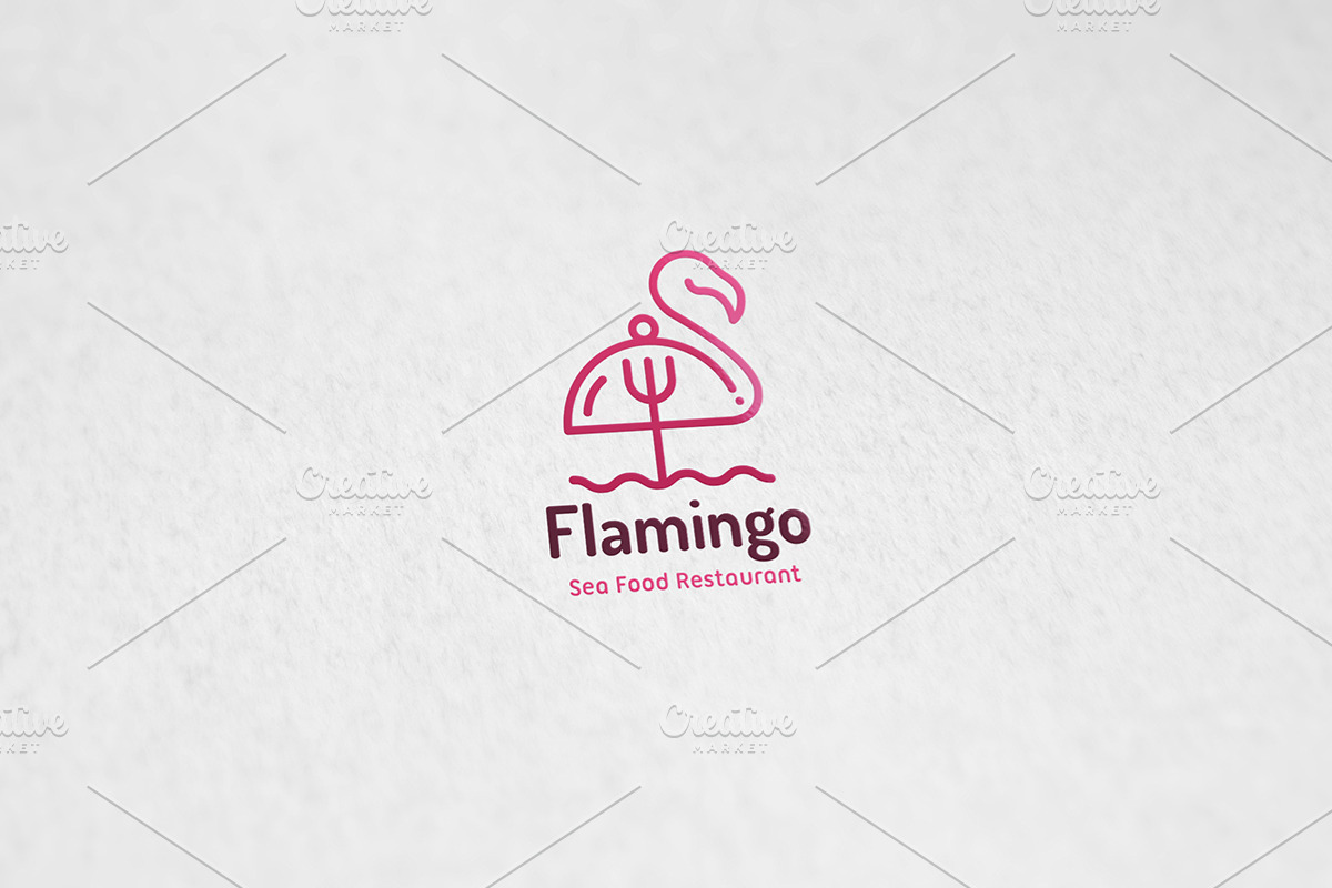 Flamingo Sea Food Logo, a Branding & Logo Template by Martin-Jamez (Photo 3 of 4)