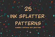 25 Ink Splatter Patterns, a Pattern Graphic by Artemisia_Art (Thumbnail 1 of 7)