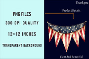 Patriotic American Bunting PNG, an Illustration by SinaCreation (Thumbnail 4 of 5)