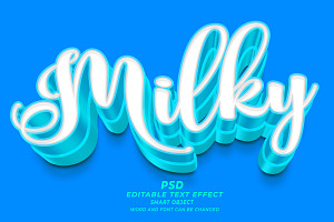 Milky PSD 3D Editable Text Effect