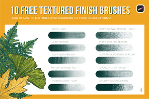 12 Leaf Procreate Stamp Brushes