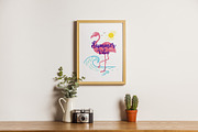 Trendy Summer Vibes Artwork Flamingo, a Graphic by HyeRi (Thumbnail 1 of 3)