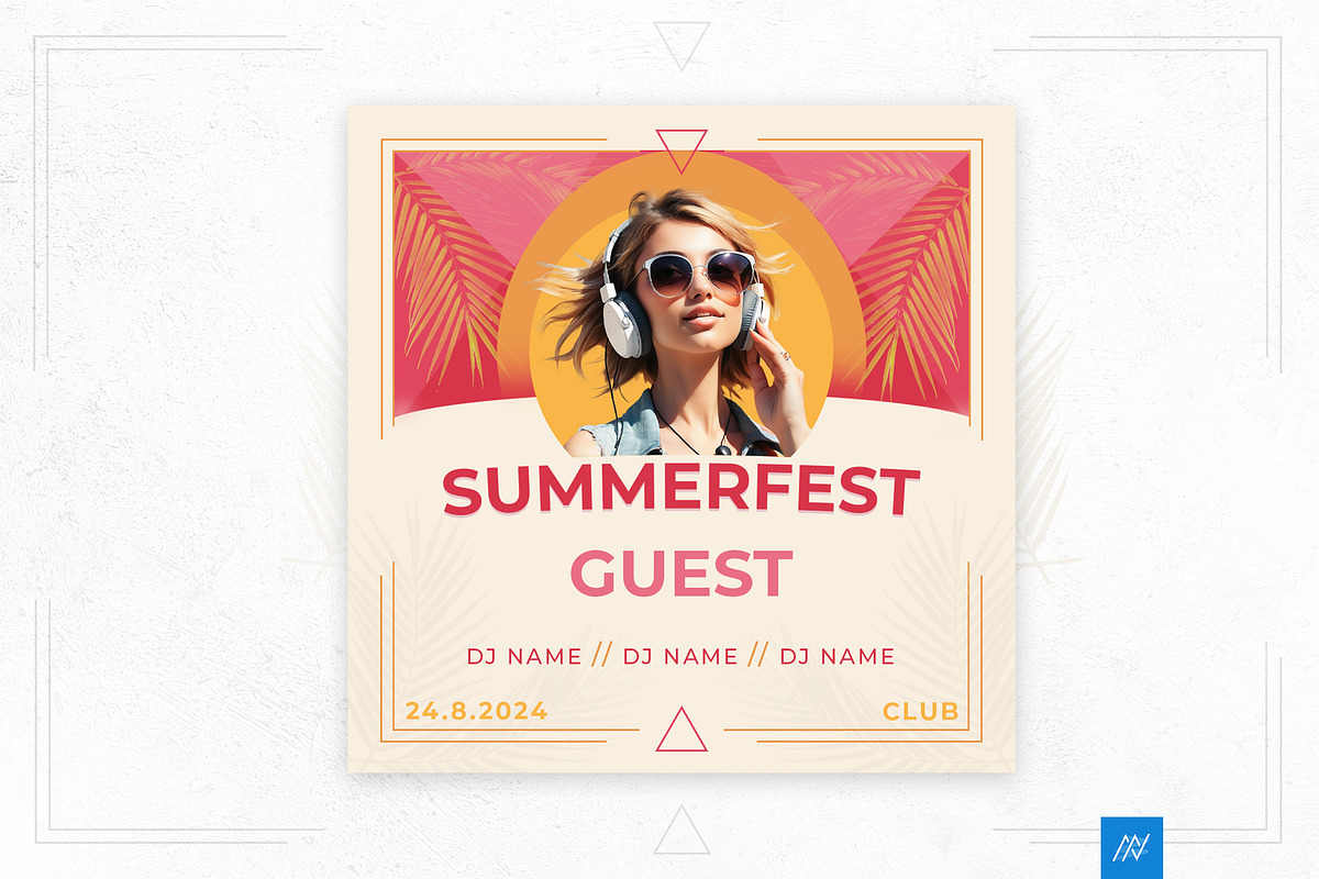 SummerFest - Instagram post flyer, a Flyer Template by MJ design (Photo 1 of 2)