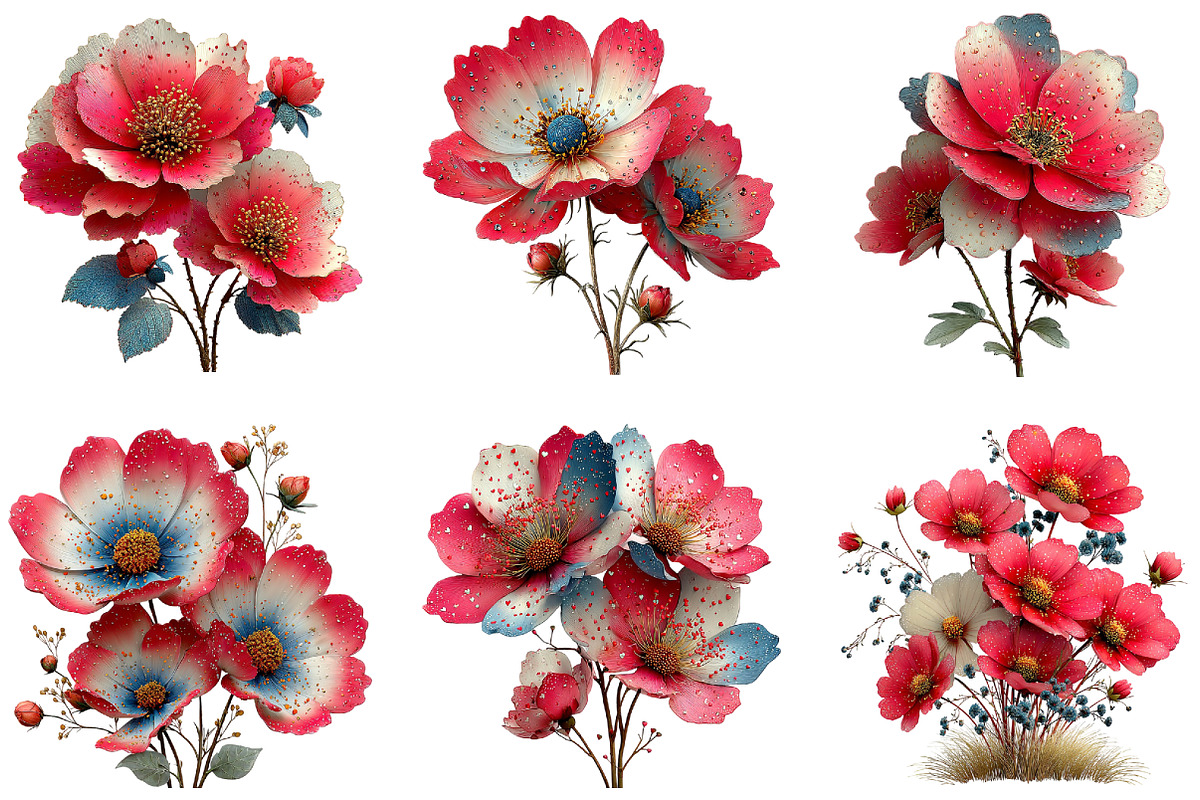 Spring Cosmos Flower Clipart, an Illustration by CraftArtStudio (Photo 6 of 6)