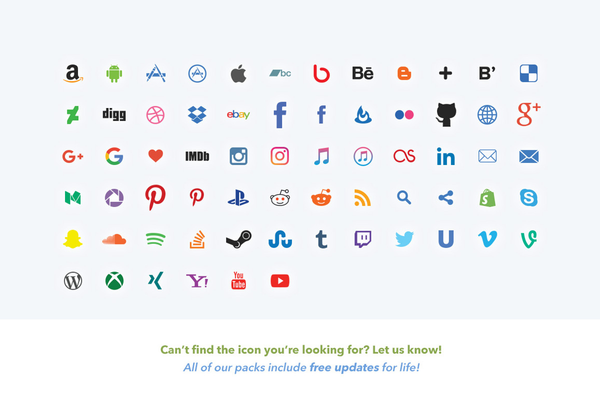 2022 Clean & Simple Social Icons, an Icon by Poego Social (Photo 5 of 5)