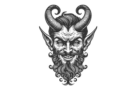 Devilish Figure Laughing vector, an Illustration by AlexArt
