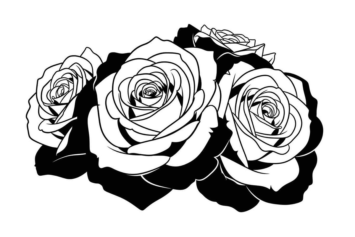 50 Black Rose Silhouette Vector Bund, an Illustration by Gaye Art (Photo 41 of 51)