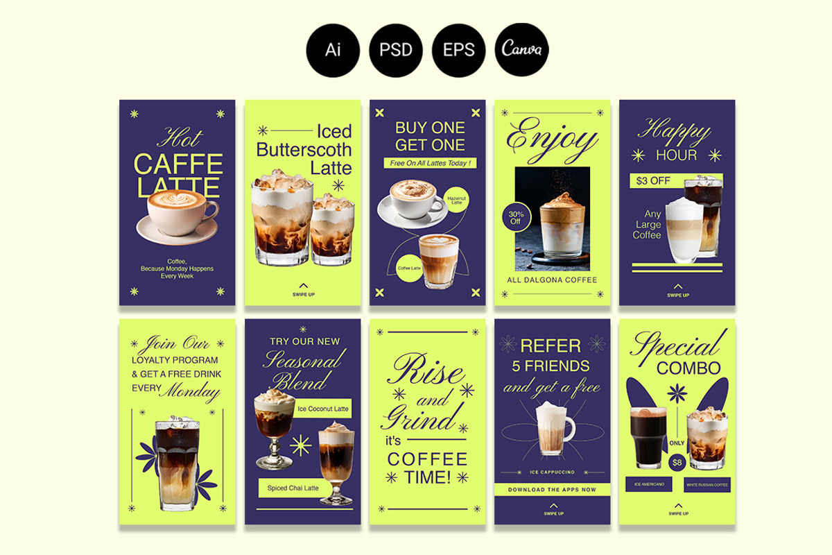 Vibrant Coffee Shop Instagram Story, a Social Media Template by Jiwstudio (Photo 3 of 3)