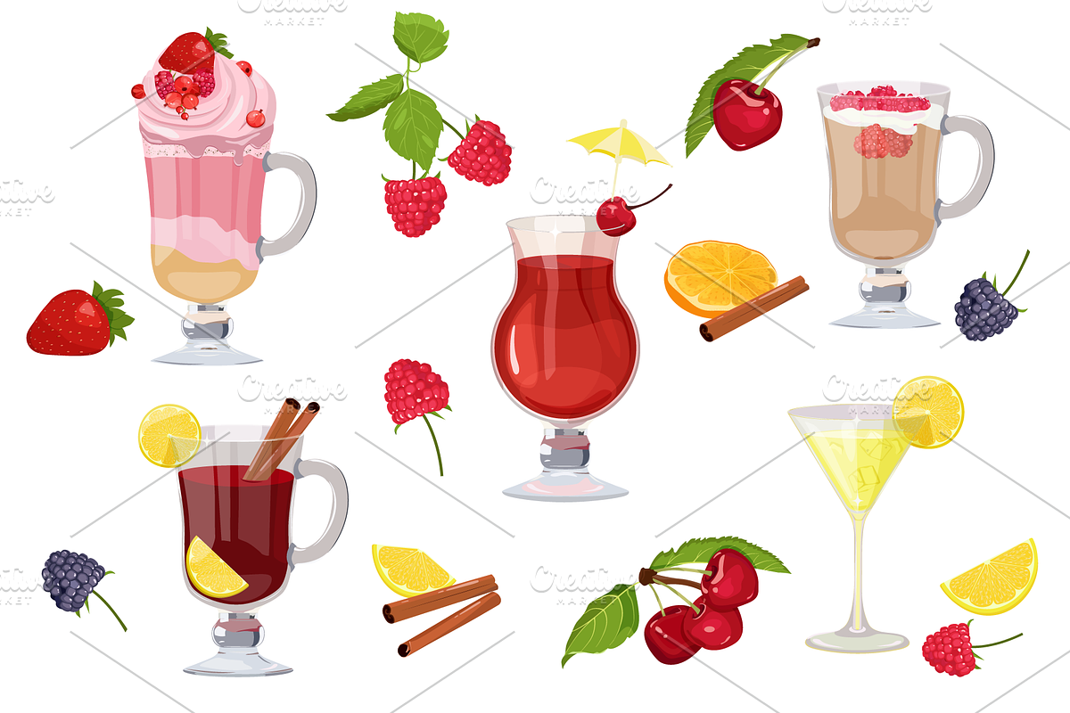 Collection Of Soft Drinks, a Food Illustration by artdemidova (Photo 2 of 8)