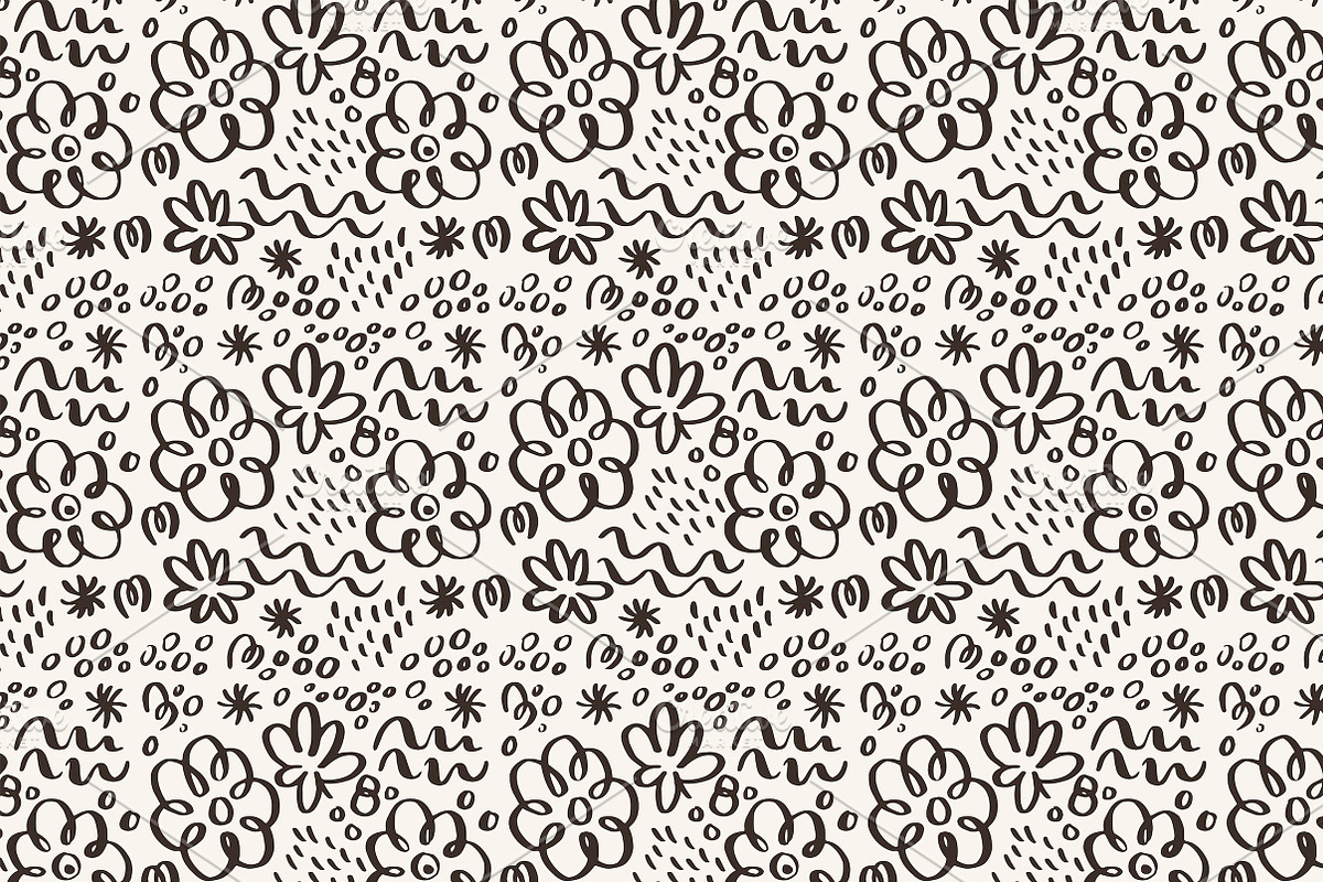 Whimsical Folk Doodle Patterns, a Pattern Graphic by Lyolya Profitrolya (Photo 6 of 7)