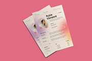 Modern Gradient CV Resume, a Resume Template by Neermana (Thumbnail 3 of 5)