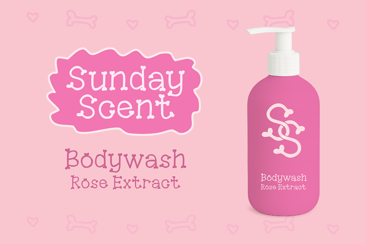 Bonelov – Lovely Bone Shaped Font, a Font by TypeTasty Font (Photo 5 of 9)