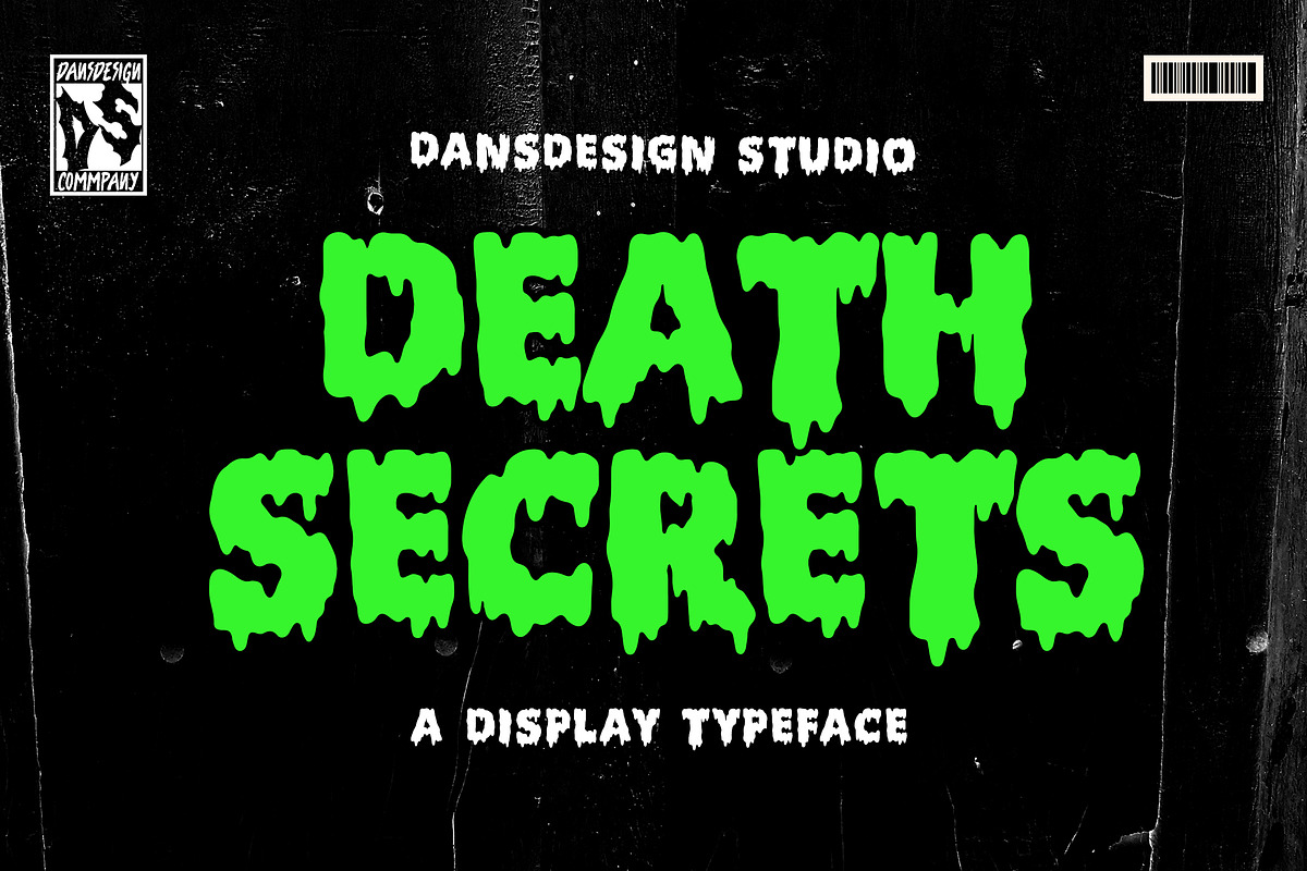 Death Secrets Halloween Melting, a Blackletter Font by dansdesign (Photo 1 of 8)