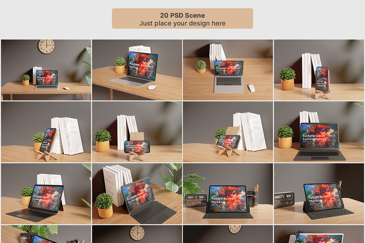 Devices Mockup Bundle for UI Design, a Device Mockup by Eka Restu D. Putra (Photo 12 of 12)