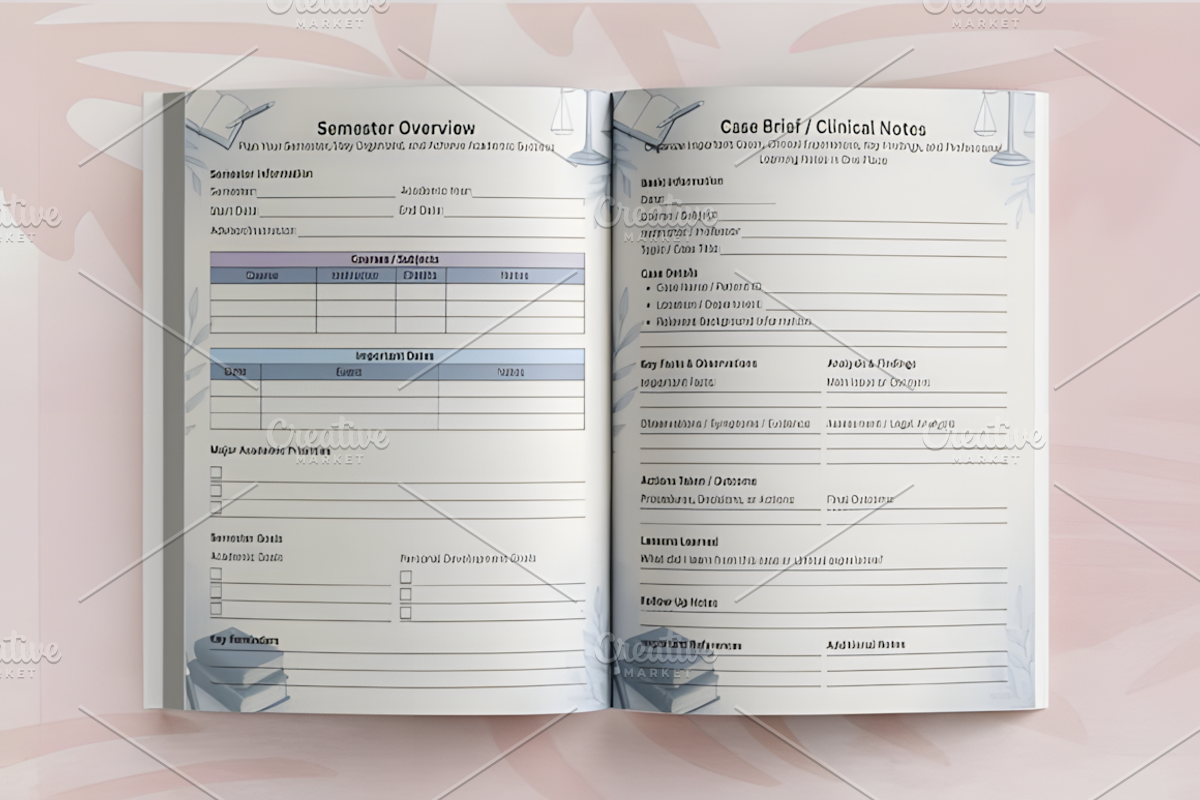 Nursing & Law Student Planner, a Marketing Template by Coco Bloom (Photo 4 of 4)